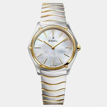 Pre Owned Ebel White Stainless Steel Classic Sport 1216510A Quartz Women's Wristwatch 33 mm