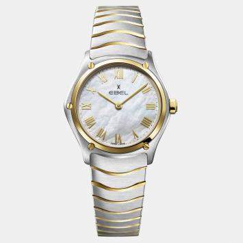 Pre Owned Ebel White Stainless Steel Wave 1216539 Quartz Women's Wristwatch 29 mm