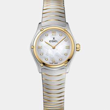 Pre Owned Ebel White Stainless Steel Sport Classic 1216554 Women's Wristwatch 24 mm