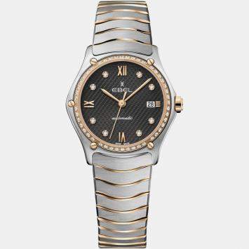 Pre Owned Ebel Black Stainless Steel Sport Classic 1216529 Quartz Women's Wristwatch 29mm