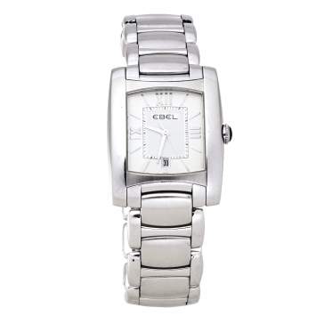 Pre Owned Ebel Silver Stainless Steel Brasilia E9257M32 Women's Wristwatch 27 mm