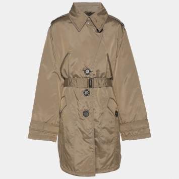 Pre Owned Elena Miro Sport by Elena Miro Beige Nylon Puffer Jacket XL