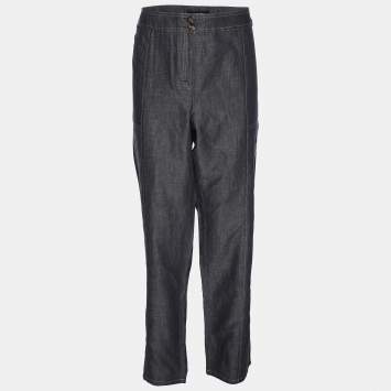Pre Owned Elena Miro Blue Denim Straight Jeans XL