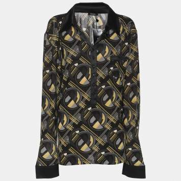 Pre Owned Elena Miro Multicolor Printed Jersey Full Sleeve T-Shirt XXL