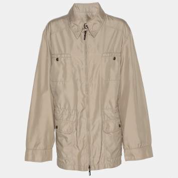Pre Owned Elena Miro Sport by Elena Miro Beige Nylon Jacket XL