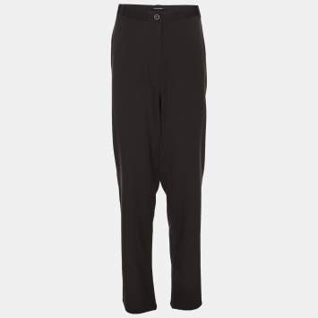 Pre Owned Elena Miro Brown Jersey Straight Pants XXL