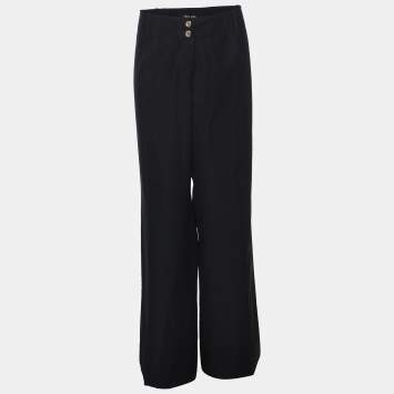 Pre Owned Elena Miro Navy Blue Cotton Pants XXL