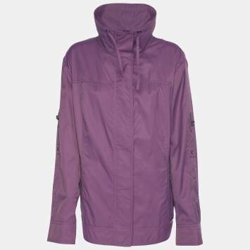Pre Owned Elena Miro Purple Cotton Nylon Jacket XL