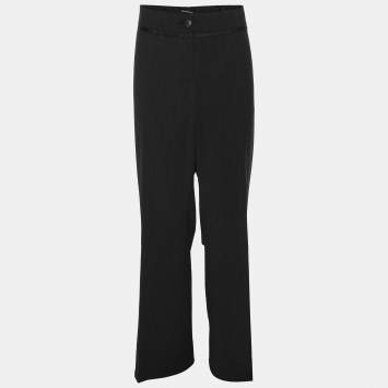 Pre Owned Elena Miro Dark Grey Wool Blend Trousers XXL