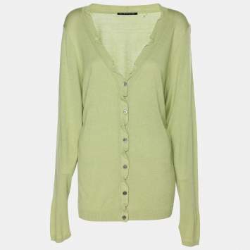 Elie Tahari Green Stretch Knit Sammy Long Sleeve Sweatshirt XXL