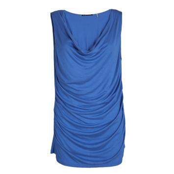 Elie Tahari Cobalt Blue cowl Neck Sleeveless Top L
