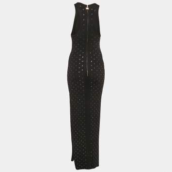 Elisabetta Franchi Black Silk and Satin Detachable Dress S