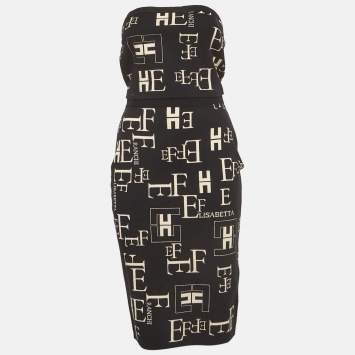 مملوكة مسبقًا طقم محبوك جاكار أسود إليزابيتي فرانكي متوسط الحجم