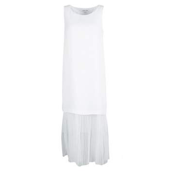 Pre Owned Elizabeth and James White Tulle Underlay Sleeveless Kisa Midi Dress XS