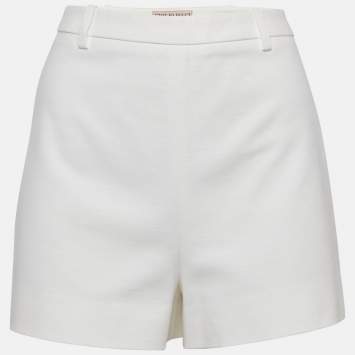 Pre Owned Emilio Pucci White Cotton Shorts M
