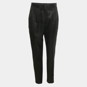 مملوكة مسبقًا Emilio Pucci Black Wool Blend Trousers M