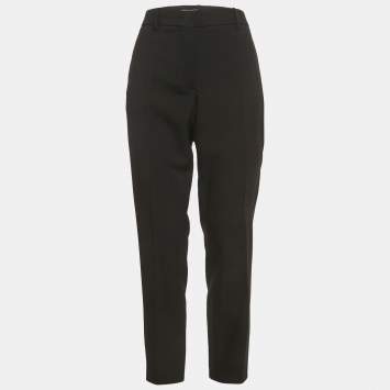 Pre Owned Emilio Pucci Black Wool Formal Trousers S