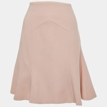 Pre Owned Emilio Pucci Pink Wool Fit & Flare Skirt M