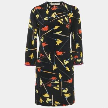 مملوكة مسبقًا Emilio Pucci Multicolour Brush Print Silk Mini Dress S