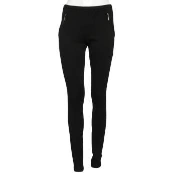 مملوكة مسبقًا Emilio Pucci Black Knit Front Zip Legging M