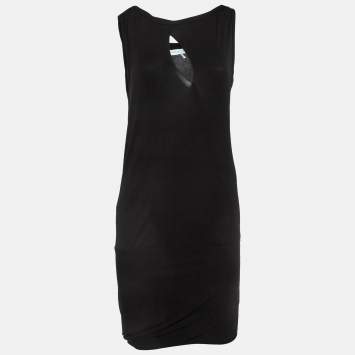Pre Owned Emilio Pucci Firenze Black Silk Jersey Mini Dress M