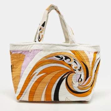مملوكة مسبقًا Emilio Pucci Multicolor Printed Terrycloth Beach Bag 