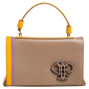 Pre Owned Emilio Pucci Tri Color Leather Mini Pilot Top Handle Bag