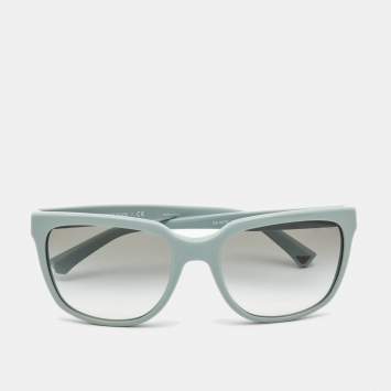 Pre Owned Emporio Armani Tea Green Gradient Square Sunglasses