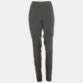 مملوكة مسبقًا بنطلون أمبوريو أرماني كريب أزرق مقاس كبير - لارج