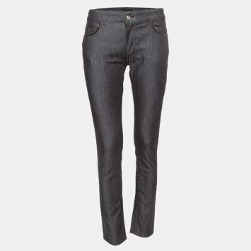 Pre Owned Emporio Armani Black Denim Sequined Pocket Detail Dakota Jeans M Waist 29"