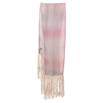 Pre Owned Emporio Armani Ombre Mohair & Silk Fringed Scarf