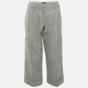 Emporio Armani Green Felt Cargo Pants M
