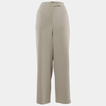 مملوكة مسبقًا بنطلون أمبريو أرماني بيج كريب بحاشية قابلة للتعديل بحجم كبير