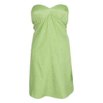 Pre Owned Emporio Armani Green Strapless Dress M