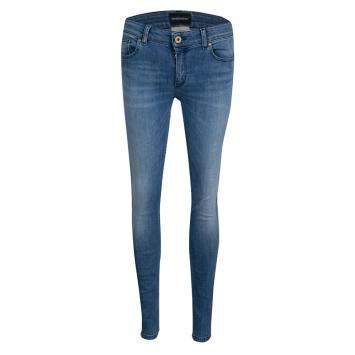 Pre Owned Emporio Armani Indigo Washed Faded Effect Denim Dakota Skinny Jeans M