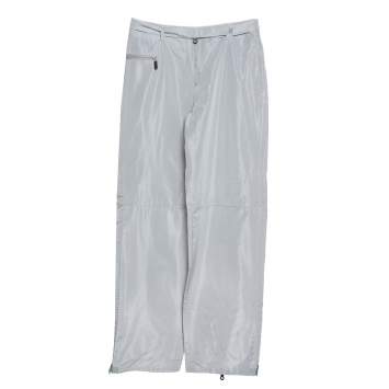 Pre Owned Emporio Armani Grey Coated High Waist Pants M