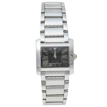 Pre Owned Emporio Armani Black Stainless Steel AR5708 Women's Wristwatch 27 mm