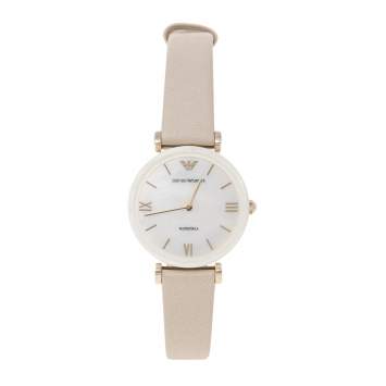Pre Owned Emporio Armani Mother of Pearl Ceramic TBar AR11041 Women's Wristwatch 32 mm