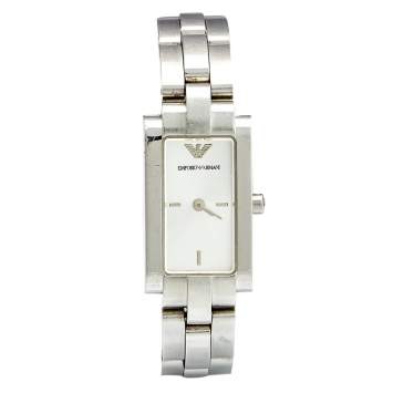 Pre Owned Emporio Armani Silver Stainless Steel AR5433 Women's Wristwatch 16 mm