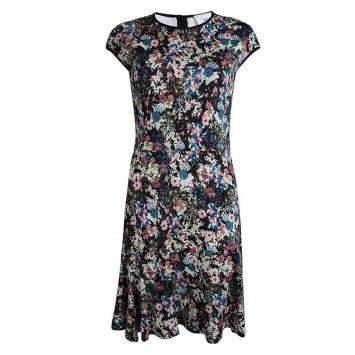 Pre Owned Erdem Multicolor Floral Printed cap Sleeve Dress S