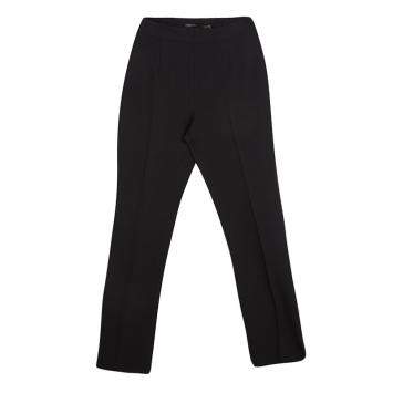 Pre Owned Ermanno Scervino Black High Waist Tailored Pants S