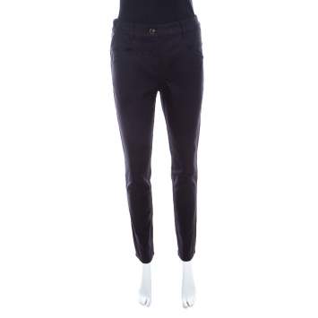 Pre Owned Escada Navy Blue Stretch Denim Teresa Straight Leg Jeans S