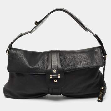Pre Owned Escada Black Leather Shoulder Bag