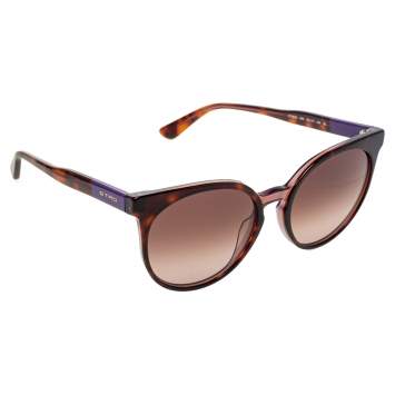 Pre Owned Etro Purple Havana Gradient ET660S Cat Eye Sunglasses