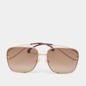 Pre Owned Etro Brown Gradient 0070/S Oversized Sunglasses
