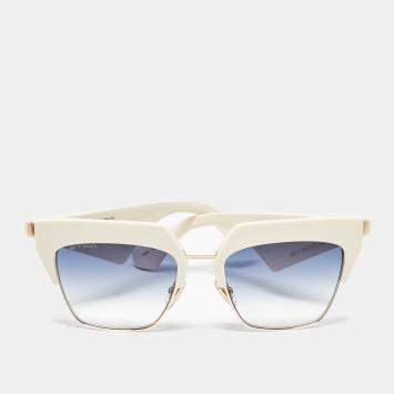 Pre Owned Etro Off White/Blue Gradient SZJ08 Square Sunglasses