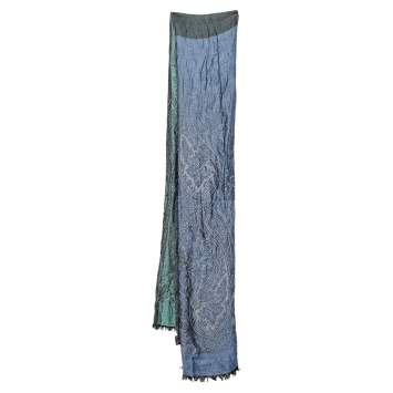 Pre Owned Etro Multicolor Paisley Print Cotton Modal Blend Shawl