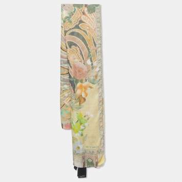 Pre Owned Etro Multicolor Floral Patterned Silk & Wool Stole