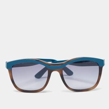 Pre Owned Etro Teal/Brown Gradient ET653S Wayfarer Sunglasses
