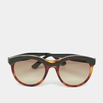 Pre Owned Etro Green/Brown Gradient ET653S Wayfarer Sunglasses